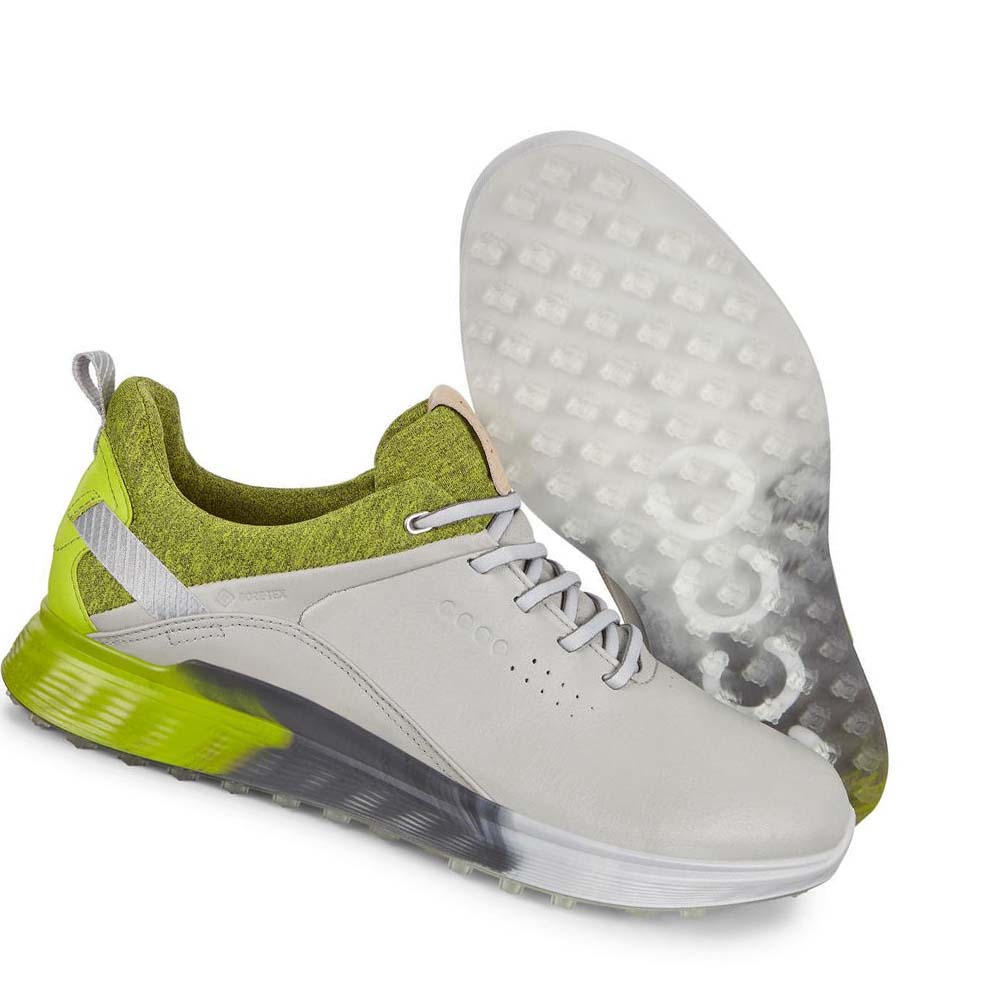 Ecco S-three Spikeless Golfsko Herre Beige | NO 556EBC